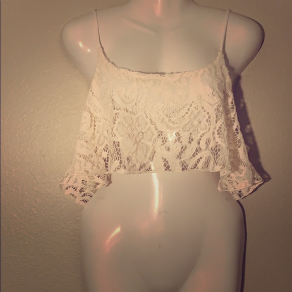 Cream “Vintage Havana” Crocheted half top - Picture 1 of 4